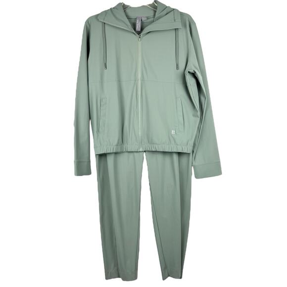 Sweaty Betty Explorer SET Jacket & Pants Athletic Athleisure Sporty Green Size S - Picture 3 of 16